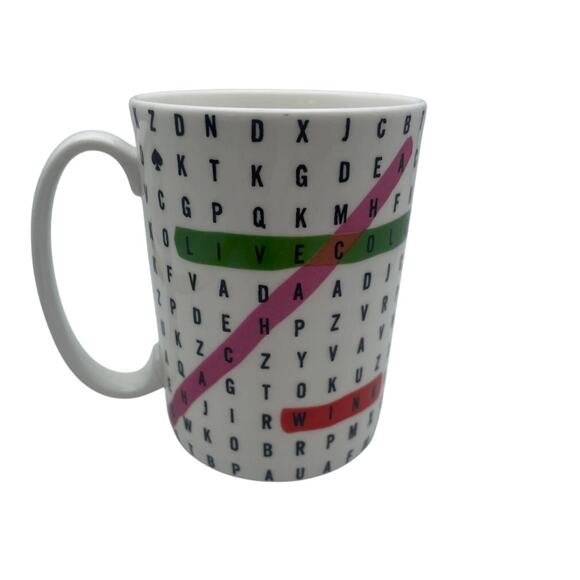 Kate Spade for Lenox Say The Word Mug Word Search Pattern 12 oz Coffee Tea Mug - Picture 6 of 10